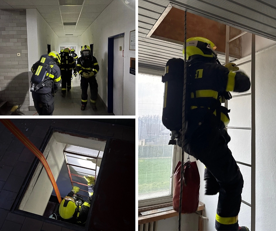 When an industrial building is transformed into a firefighter training ground